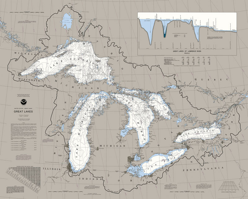Lake Michigan Nautical Chart