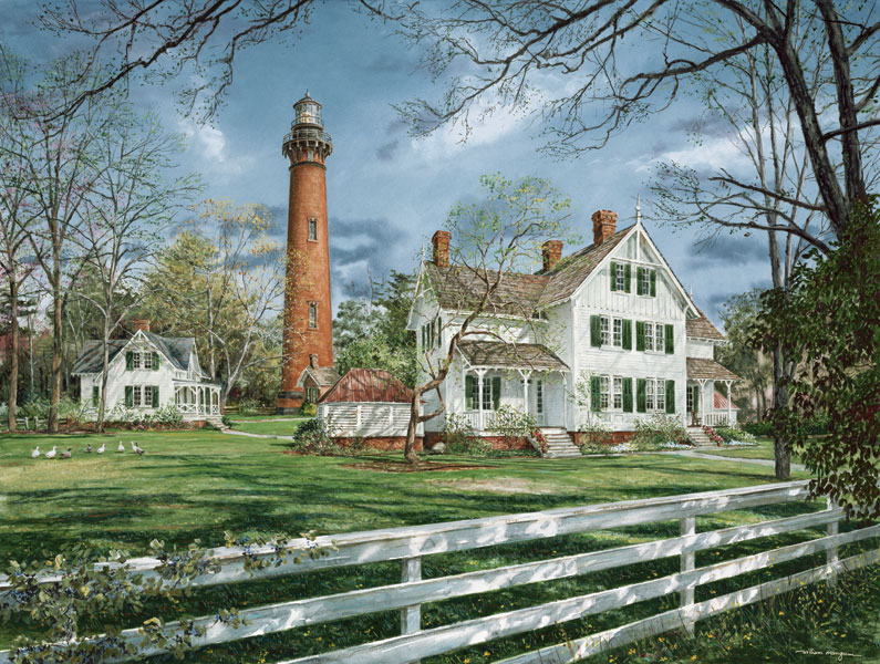A beautiful puzzle of the Currituck Beach Lighthouse located in Corolla, N....