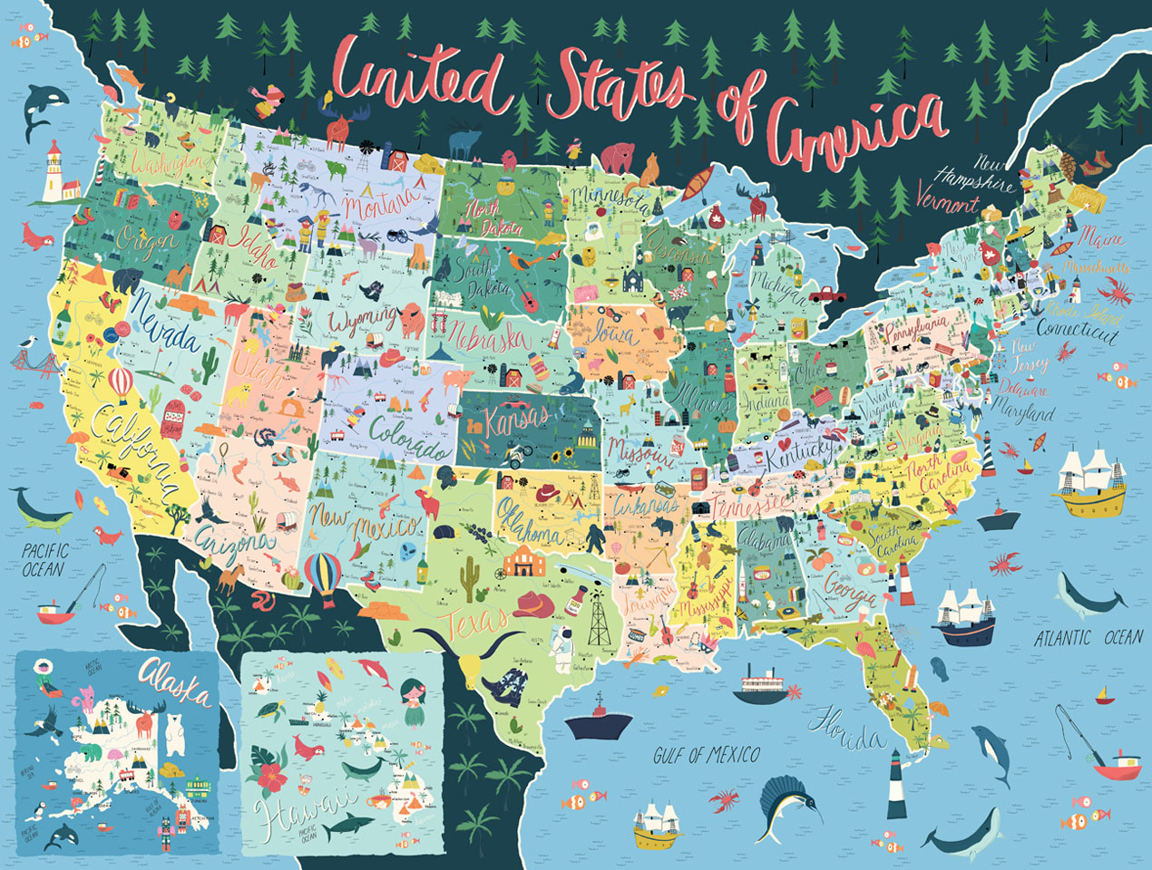 Beschietingen sympathie Raad United States Map | Jigsaw Puzzles